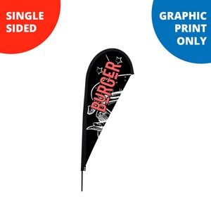 7 Ft. Teardrop Flag - Single Sided (Print Only)