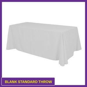 White - 6ft Blank (No Imprint) Standard Throw - 4 Sided