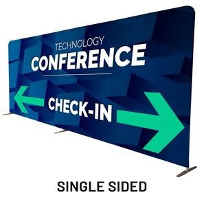 20 Ft x 90" H Straight Single Sided Philly Fabric Display Kit - Made in the USA
