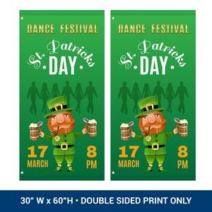 30" W x 60" H Avenue Banner - Double Sided Print Only - Made in the USA