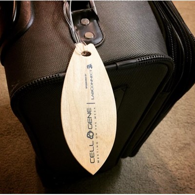 2.25" x 5.5" - Wood Veneer Surfboard Luggage Tags