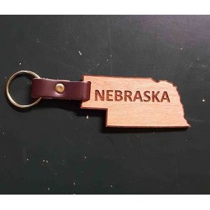 2" - Nebraska Hardwood Keychains