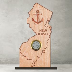 6" x 8" - New Jersey Hardwood Desktop Clocks