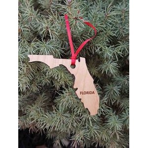 3.5" - Florida Customizable Hardwood Ornaments
