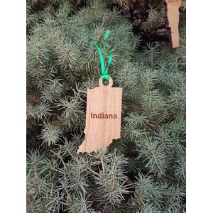 3.5" - Indiana Customizable Hardwood Ornaments