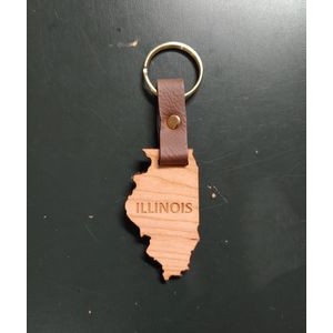2" - Illinois Hardwood Keychains