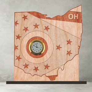6" x 8" - Ohio Hardwood Desktop Clocks