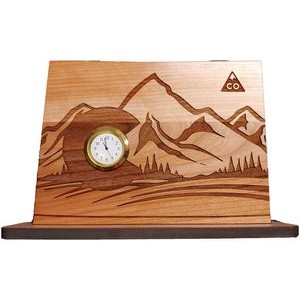 6" x 8" - Colorado Hardwood Desktop Clocks
