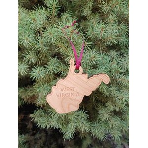 3.5" - West Virginia Customizable Hardwood Ornaments