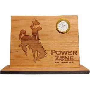 6" x 8" - Wyoming Hardwood Desktop Clocks