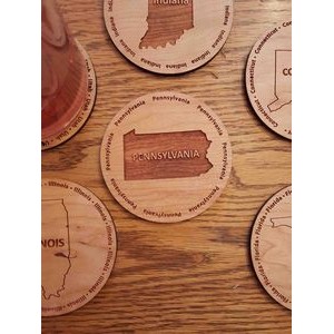 3.5" - Pennsylvania Hardwood Coasters