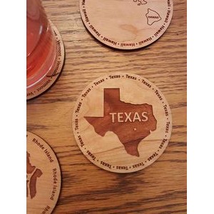 3.5" - Texas Hardwood Coasters
