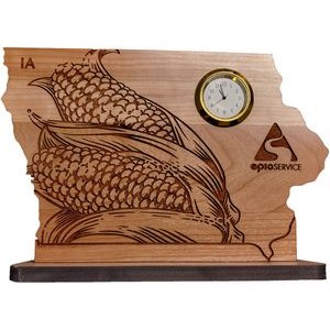 6" x 8" - Iowa Hardwood Desktop Clocks