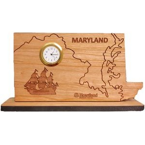 6" x 8" - Maryland Hardwood Desktop Clocks
