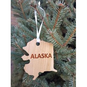 3.5" - Alaska Customizable Hardwood Ornaments