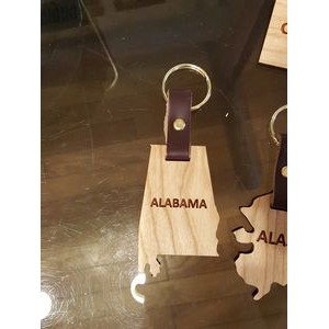 2" - Alabama Hardwood Keychains