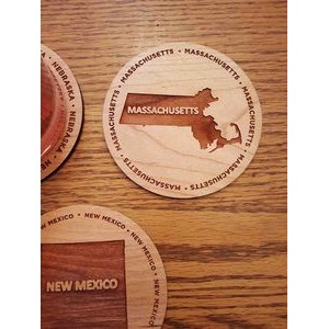 3.5" - Massachusetts Hardwood Coasters