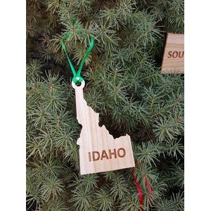 3.5" - Idaho Customizable Hardwood Ornaments