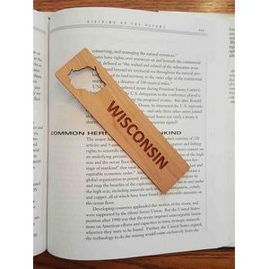 1.5" x 6" - Wisconsin Hardwood Bookmarks
