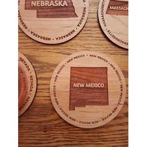 3.5" - New Mexico Hardwood Coasters