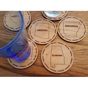 3.5" - Alabama Hardwood Coasters