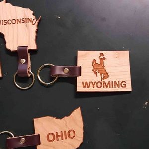 2" - Wyoming Hardwood Keychains