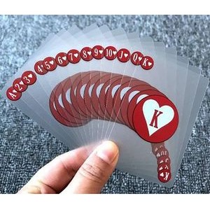 2.44" x 3.42" - Full Color Transparent Playing Cards