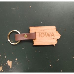 2" - Iowa Hardwood Keychains