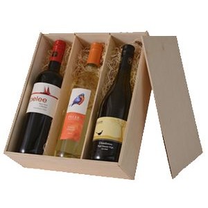 10" x 13" - Wood Wine Box - Slide Top