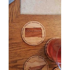 3.5" - South Dakota Hardwood Coasters