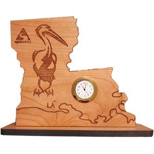 6" x 8" - Louisiana Hardwood Desktop Clocks