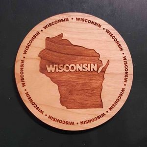 3.5" - Wisconsin Hardwood Coasters