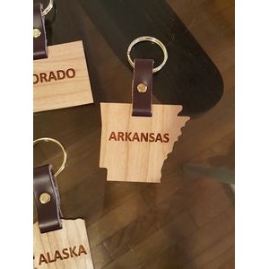 2" - Arkansas Hardwood Keychains
