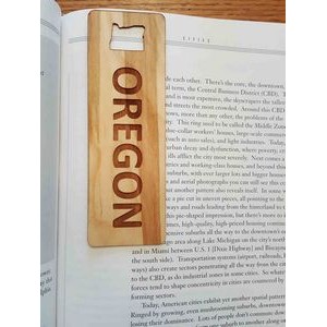 1.5" x 6" - Oregon Engraved Hardwood Bookmarks - USA-Made