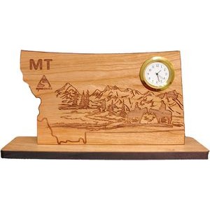 6" x 8" - Montana Hardwood Desktop Clocks