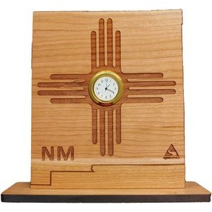 6" x 8" - New Mexico Hardwood Desktop Clocks