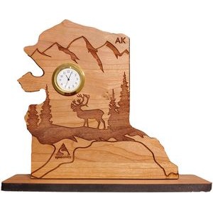 6" x 8" - Alaska Hardwood Desktop Clocks
