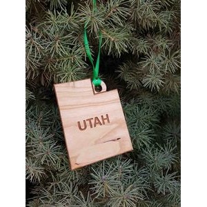 3.5" - Utah Customizable Hardwood Ornaments