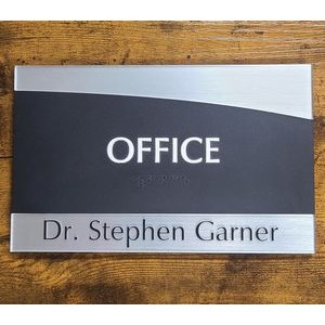 5" x 8" ADA Sign With Exchangeable Magnetic Name Piece