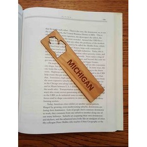 1.5" x 6" - Michigan Hardwood Bookmarks