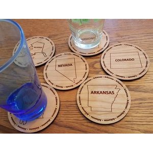 3.5" - Arkansas Hardwood Coasters
