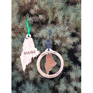 3.5" - Maine Customizable Hardwood Ornaments