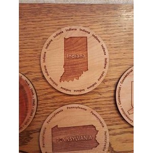 3.5" - Indiana Hardwood Coasters