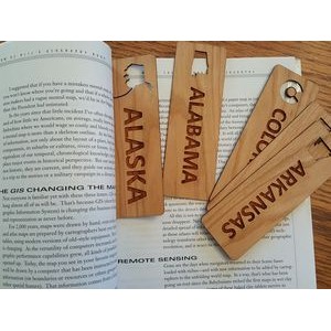 1.5" x 6" - Alaska Hardwood Bookmarks