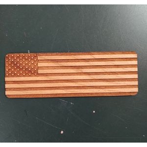 2" x 6" American Flag Hardwood Bookmarks