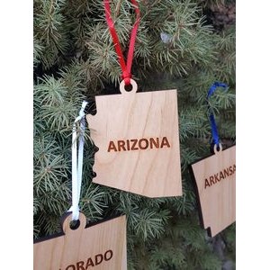 3.5" - Arizona Customizable Hardwood Ornaments