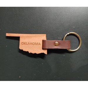 2" - Oklahoma Hardwood Keychains