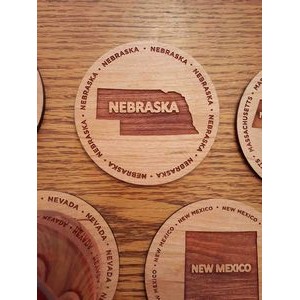 3.5" - Nebraska Hardwood Coasters