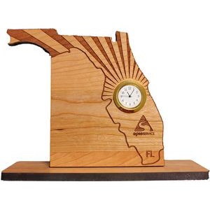 6" x 8" - Florida Hardwood Desktop Clocks