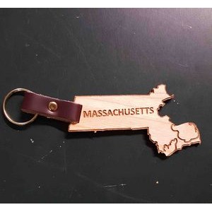 2" - Massachusetts Hardwood Keychains